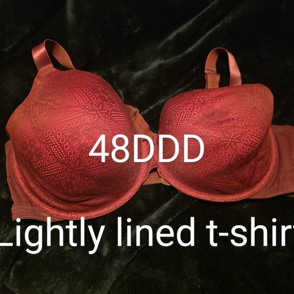 Cacique Red Lightly Lined T-Shirt Bra